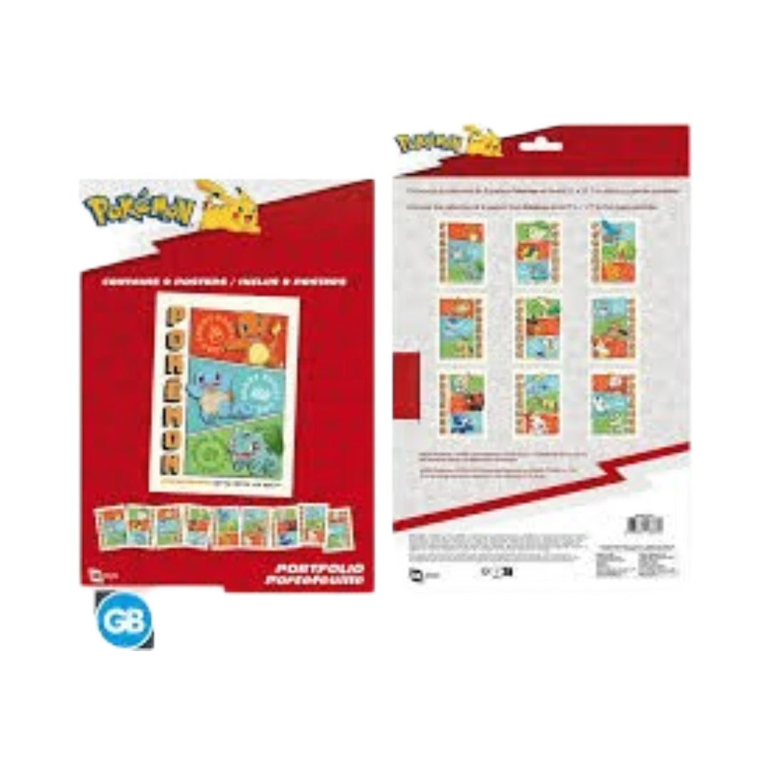 Pokémon Poster-Set – Starters (9 Poster, 21 × 29,7 cm)