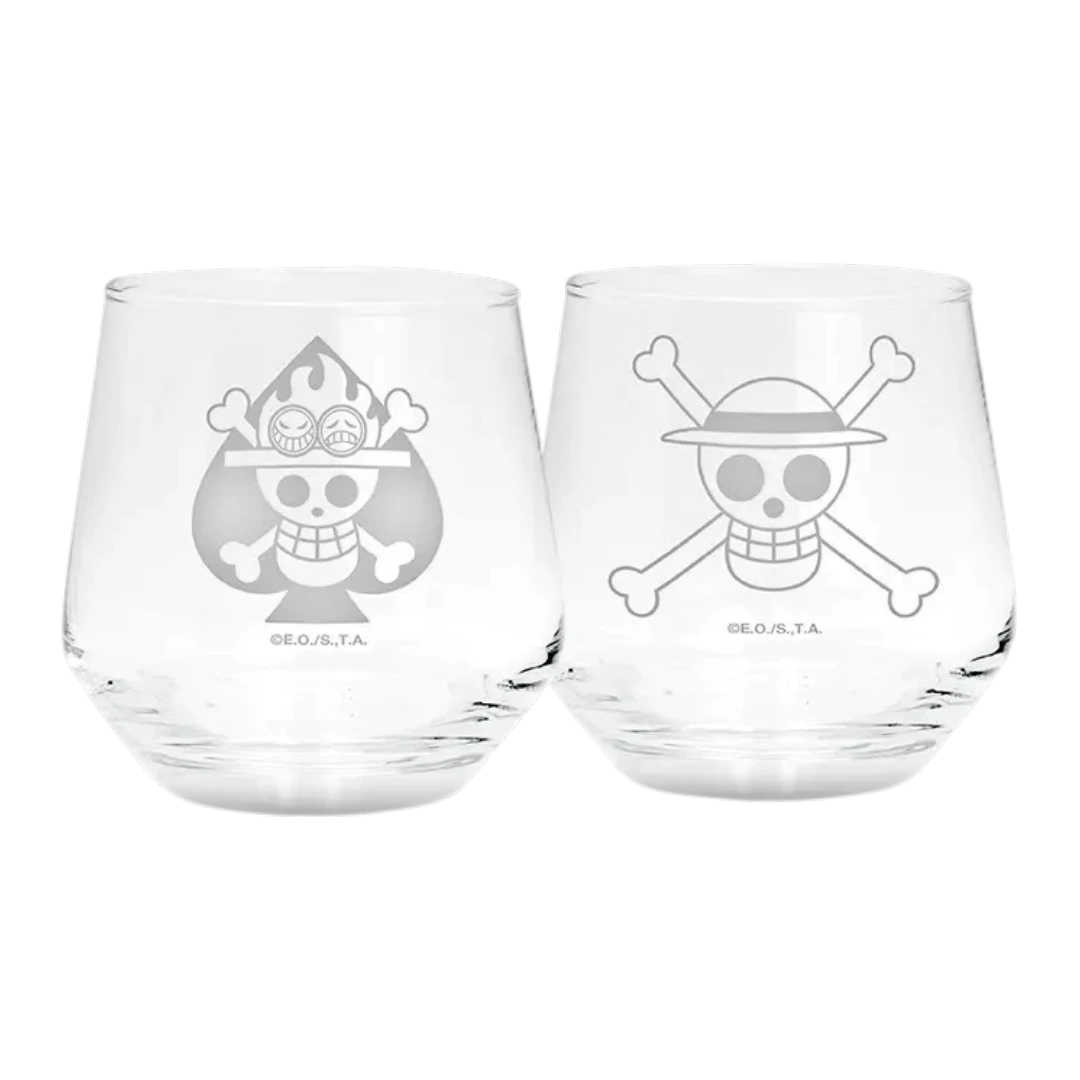 One Piece 2er-Gläser-Set – Luffy & Ace