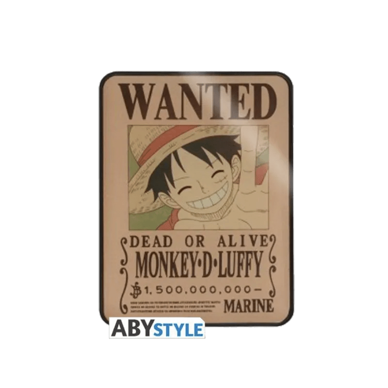One Piece Magnet Wanted Luffy - CARDHOME