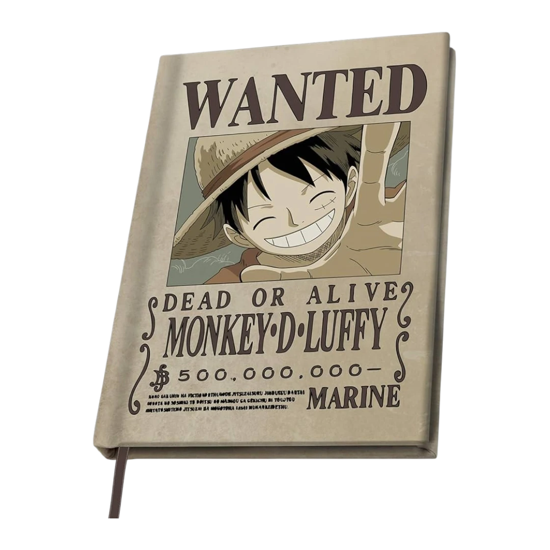 One Piece A5 Notizbuch – Wanted Luffy