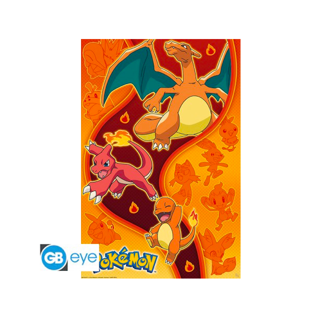 Pokémon - Maxi Poster 91.5x61 Stil: Fire Type - CARDHOME