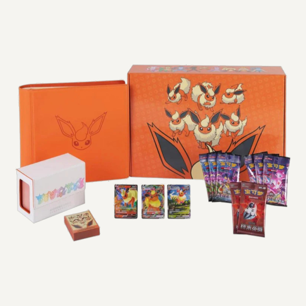 Pokemon TCG – Flareon VMAX Gift Box – Flareon - Chinesisch - CARDHOME
