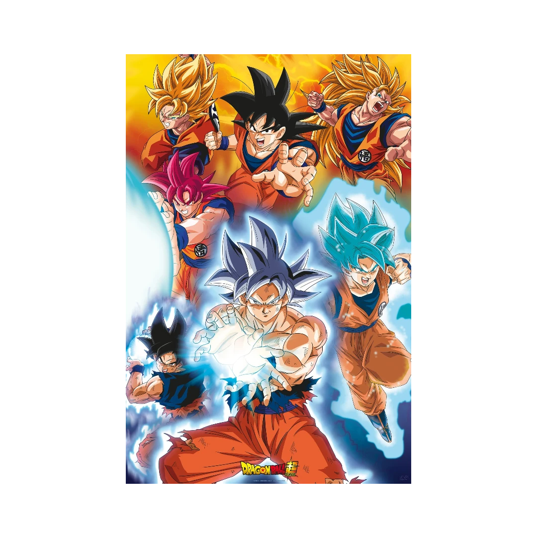 Dragon Ball Super Maxi Poster 91,5 × 61 cm – Goku’s Transformations
