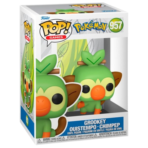 Funko Pop! Pokémon – Grookey (Chimpep) 957 Vinyl Figur Original - CARDHOME