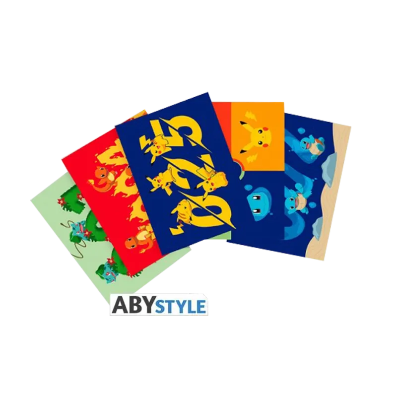 Gen 1 Starters Pokémon Postcards (14,8x10,5) 5 Stück - CARDHOME