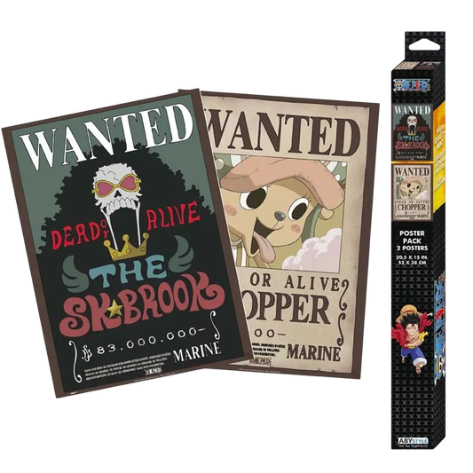 One Piece - Chibi Set 2 Poster (52 x 38cm) - Wanted Chopper & Brook