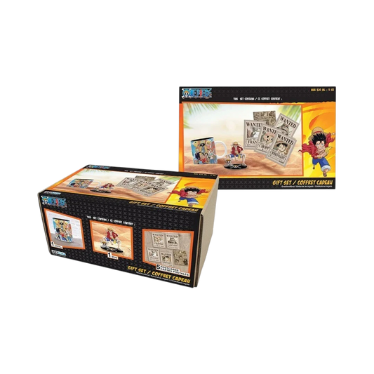 One Piece Geschenkset – Luffy (Tasse, Acrylfigur & Postkarten)