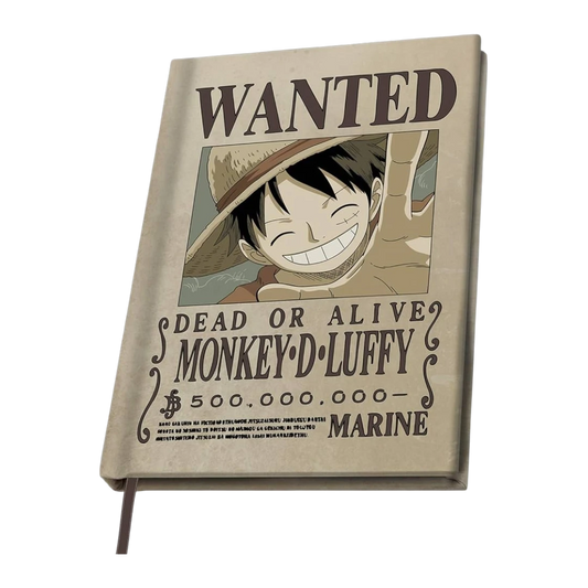 One Piece A5 Notizbuch – Wanted Luffy