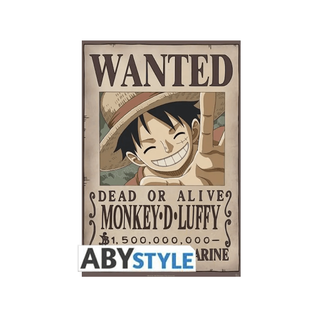 One Piece Wanted Luffy Poster - CARDHOME