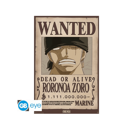One Piece Wanted Zoro Poster - CARDHOME
