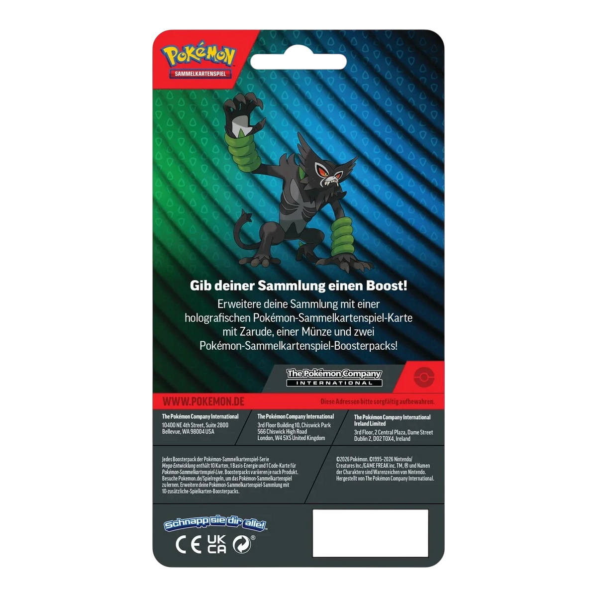 Pokémon 2-Pack Blister August 2026 – Zarude Promo (Deutsch)