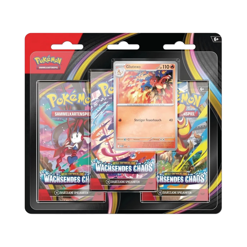 Pokémon Mega-Entwicklung – Wachsendes Chaos 3-Pack Blister Glutexo (Deutsch)